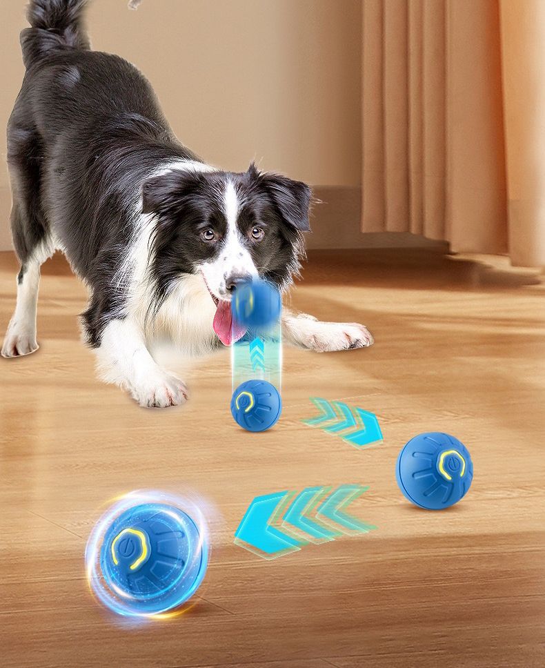 PELOTA INTELIGENTE USB PARA GATOS Y PERROS - ¡DIVERSION AUTOMÁTICA!